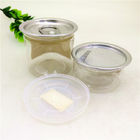 FDA Şeffaf Plastik Silindir, 50 ml Kurutulmuş Esrar Kutular Alüminyum Soyma Gıda Kavanoz