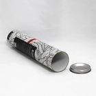 Özelleştirilmiş Hareketli Teneke Kapaklı gümüş damgalama Kraft Kağıt Tüp Ambalaj, Şarap Şişesi kağıt kutuları
