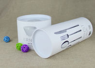 Özelleştirilmiş Beyaz Plastik Kapak Kraft Kağıt Tüp Ambalaj, Kase Ve Çatal Kağıt Kutuları