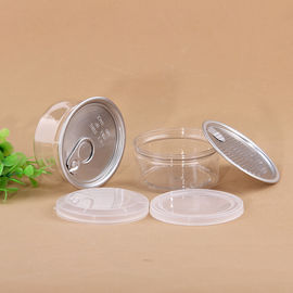 Easy Open 100ml Clear Plastic Cylinder Weed Packaging Can