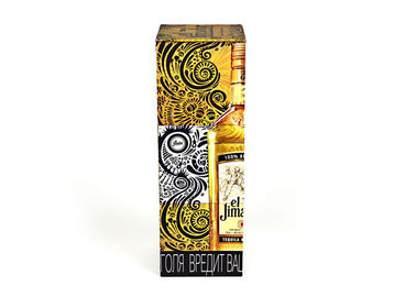 Customized Square Recycled Paper Gift Boxes , Movable Cylindrical Tubes Wine Packaging