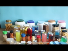 Açık evcil hayvan kavanozları Tozlu fındıklar için plastik kaplar