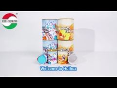 Hava geçirmez metal hareket kapağı olan dondurma kağıdı tüpü