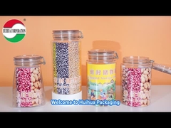 PET kapalı depolama kavanozu