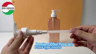 500ML PET Şişe Plastik Kavanoz Pompa Basın Kapağı Şampuan ve Duş Jeli İçin