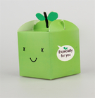 Kek Hediye Gıda Ambalaj Kutuları Geri Dönüşümlü Gıda Cupcake Saplı Katlama Kutusu