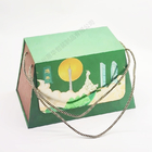 Özel Geri Dönüşümlü Kağıt Hediye Kutuları Gıda Ambalajı Bisküvi Saplı Ay Pastası