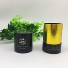 Çay Siyah Altın Yuvarlak Kağıt Kutuları CMYK Baskı için Kozmetik Krem Silindir Kağıt Tüp