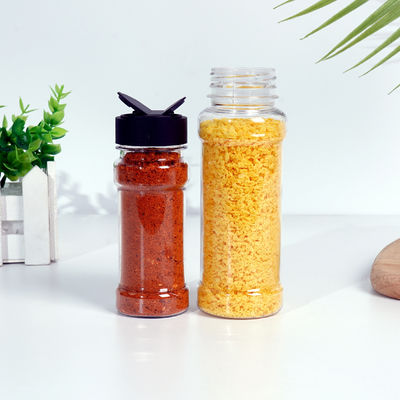 Clear PET Bottle BBQ Condiment Seasoning Plastic Salt Shakers Jar PET Spice Bottles Dry Food