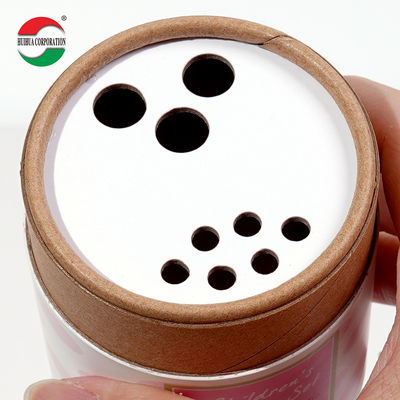 Environmental Biodegraded OEM Customized Kraft Paper Tube with Top Hole for Seasoning Spice Sault