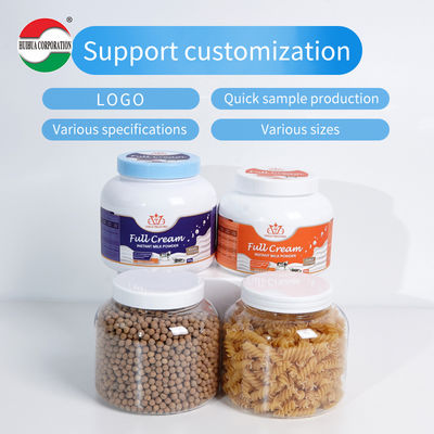 Food Grade High Clear Plastic Cylinder Can 100g 1100ml Plastic Jar For Nuts Storage Container Cookie Candy