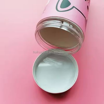 Airtight Food Grade Paper Tube Kraft Paperboard PET Inside Cylinder Superfoods Collagen Powder Packaging