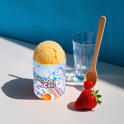 Hot-sellling Good Waterproof OEM Customized Food Grade White Cardboard PE Inner Ice Cream Paper Tube Paper Can for Ice Cream Freezing Resistance