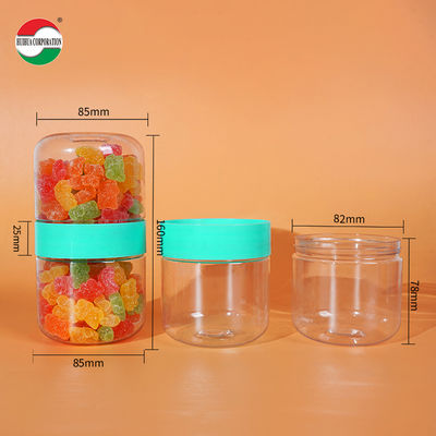 250ml 300ml 350ml 400ml Food Grade Double Sides PET Plastic Bottle for Soft Candy Cookie Dried Fruit Nut Snack Storage