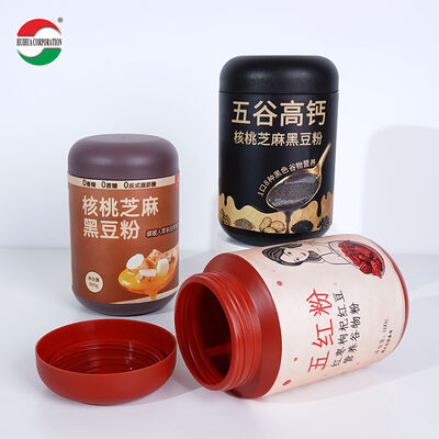 Factory Price Cosmetic Food Packaging Black HDPE Protein Powder Container Jar With Screw Cap