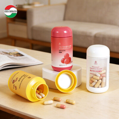 Transparent Medicine Bottle Lightweight Durable HDPE Plastic Bottle Screw Cap Cylindrical Shape Customizable Printing Suitable Containing