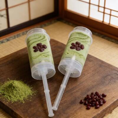 PP Plastic Takeout Sushi Roll Push up pop Tube Packaging Shooter Cup Cylinder Container with Lid
