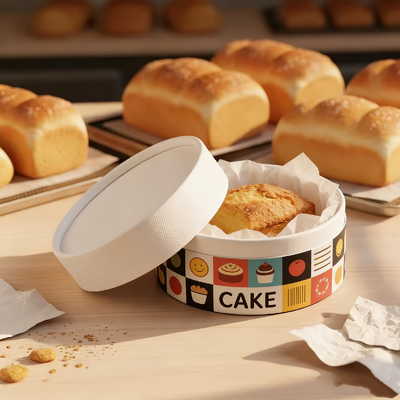 Eco-friendly Custom High Temperature Paper Tube for Baking Cake Dessert Food Grade Paper Cylinder Canister Packaging