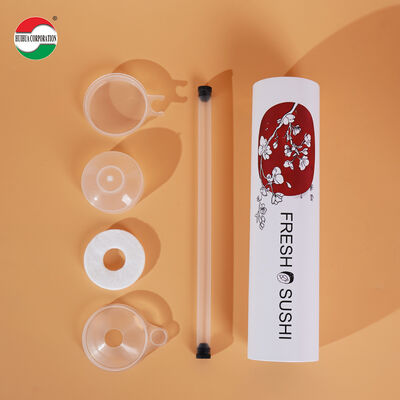 New Design Eco-Friendly Custom Printed Food Grade Pop Push Sushi Recycled Craft Paper Materials for Wholesale Retail Sushi Tube