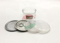 SGS FDA QS Şeffaf Plastik Silindir Konserve / Kurutulmuş Meyve İçin Kolay Açılabilir