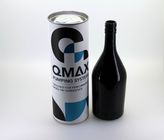 CMYK Baskı Kraft Kağıt Kutuları Şarap İçin Gümüş Teneke Kapaklı Ambalaj
