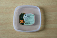 Gıda kutusu / konteyner Özel baskı etiket / etiket ile Kare plastik PE kapaklar