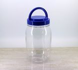 Food Grade Clear Pet Jars With Handle 190ml , clear plastic jars with lids