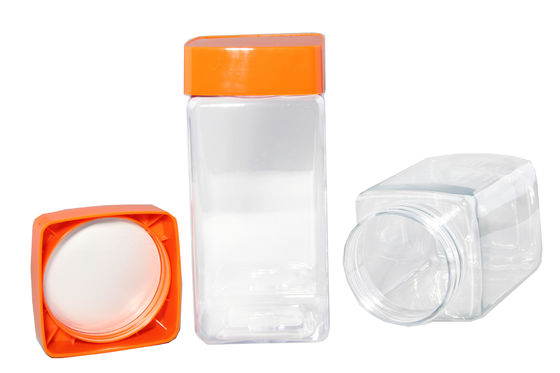 Square Pet Food Jars For Clear Plastic Pop Can Bottle Easy Open End For Dried Fruit Spice Cookies Packaging