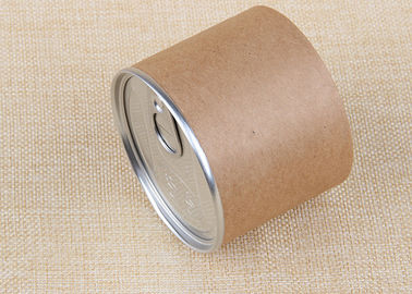 Customized Design Recycled Food Grade Health Care Capsules Kraft Paper Tubes Packaging With Easy Peel Off Lid