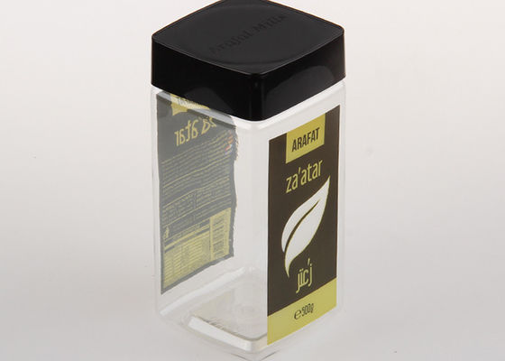 PP Kap Temizle Pet Kavanoz 880ml Şeffaf Çay / Kahve Saklama Kapları