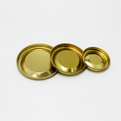 High Quality Different Sizes Round Cardboard Tube End Tinplate Plug Gold Metal Lid For Paper Tube