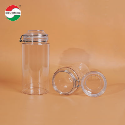1660ML Şeffaf PET Şişe Plastik Kavanozlar Gıda İçin Şeffaf Plastik Silindir Mühürlü Kavanozlar Sürdürülebilir ve Çevre Dostu Ambalaj İçin