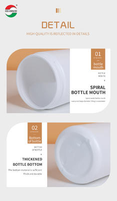 600ml Clear Plastic Cylinder HDPE Bottle For Medicine Packaging With Good Sealing And Eco-Friendly Material HDPE600-D146