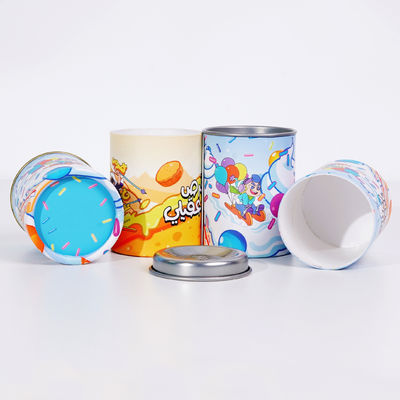 Hot-sellling Good Waterproof OEM Customized Food Grade White Cardboard PE Inner Ice Cream Paper Tube Paper Can for Ice Cream Freezing Resistance