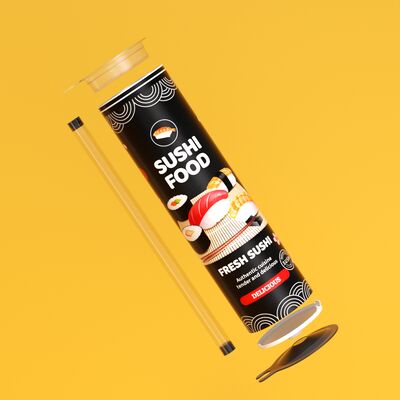 Hot Sale Sushi Push Pop Food-grade Customized Push up Tube for Sushi Rice and Vegetable Rolls Packaging