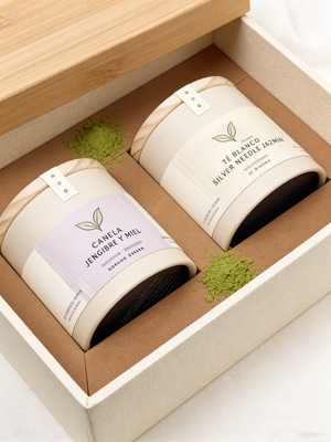 Customized Food Grade Biodegradeable Paper Tube with Wood Cover for Matcha Powder Tea