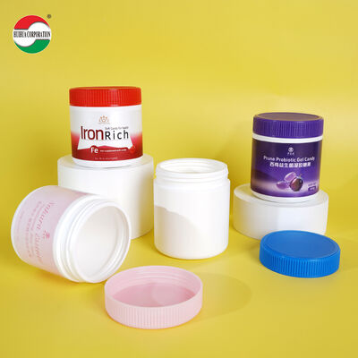 Özel Logo Beyaz HDPE Takviye Şişesi Çocuklara Karşı Dayanıklı Kapak ve Vitamin Kapsülü İlaç Şişesi