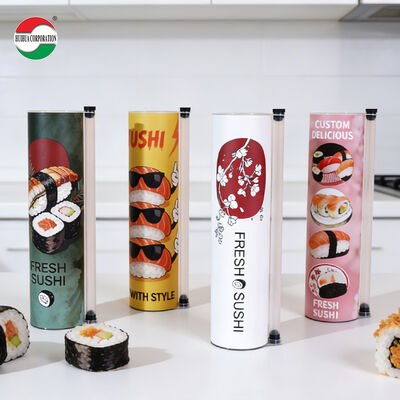 Yeni Tasarım Çevre Dostu Özel Basılı Gıda Derecesi Pop Push Sushi Toptan Satış Sushi Tüpleri için Geri Dönüştürülmüş El Yapımı Kağıt Malzemeleri