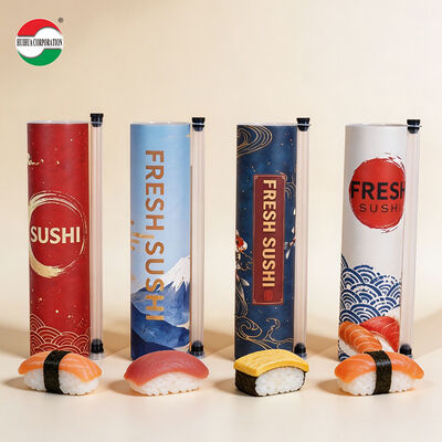 Gıda Sınıfı Ekolojik Dost Sushi Kişisel Logo ile Pop Kağıt Tüp Konteyneri