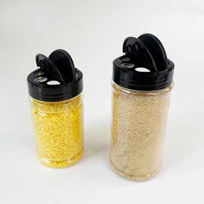Siyah Vidalı Kapaklı Şeffaf Plastik PET Baharatlık Saklama Kavanozları Mutfak Aksesuarları 100ml 170ml 250ml 400ml baharat şişesi