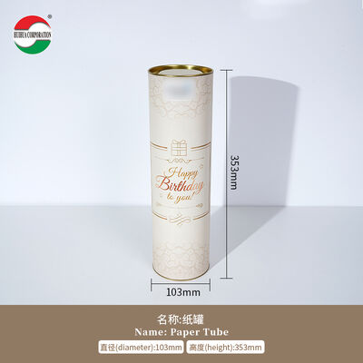 Özel Şarap Şişesi Kağıt Tüp Paketleme ¥ Şarap ve İçki Şişeleri için Premium Karton Silindirli Hediye Kutusu