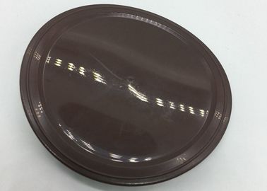 Customized Size Brown Color PE Lid , Chocolate Plastic End Cap Cover