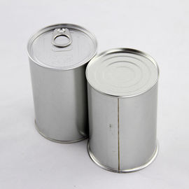 Hiçbir Baskı yuvarlak Hava-sıkı kapaklı Konserve gıda için kahve / çay teneke plaka kutular