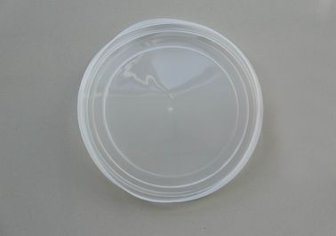 Non - toxic 502# big flat clear PP / PE Cap , silkscreen printing 126mm