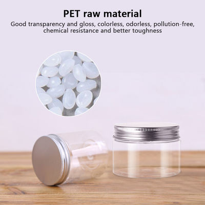Food Grade 100ML 300ML 500ML 800ML 1000ML PET Can Closures Plastic Screw Aluminum Lid Caps for Wide Mouth Bottles Plastic Jars