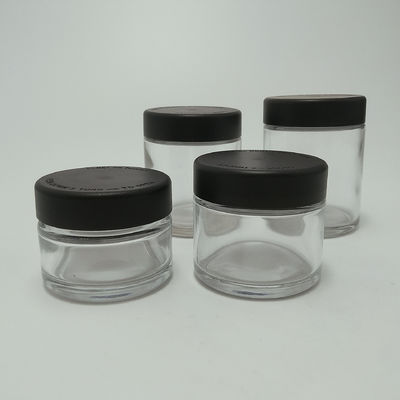 3 oz çocuk geçirmez temiz kaplar otlar çiçek cam kavanoz cbd çiçekler kavanoz