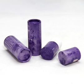 Pantone Purple Paper Tube Cans packaging gloss lamination for lip stick packaging
