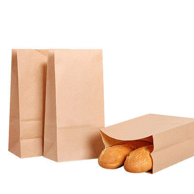 Geri Dönüşümlü Kraft Kağıt Paketleme Restoran Çantaları Yiyecek Teslimatı